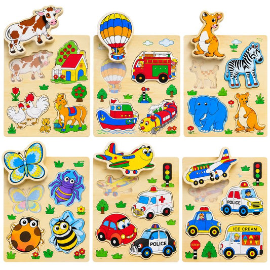 Wooden 3D Chunky Puzzle Board