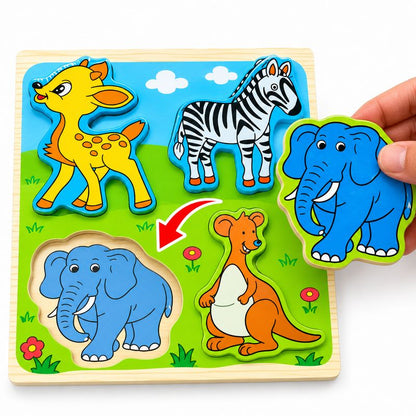 Wooden 3D Chunky Puzzle Board