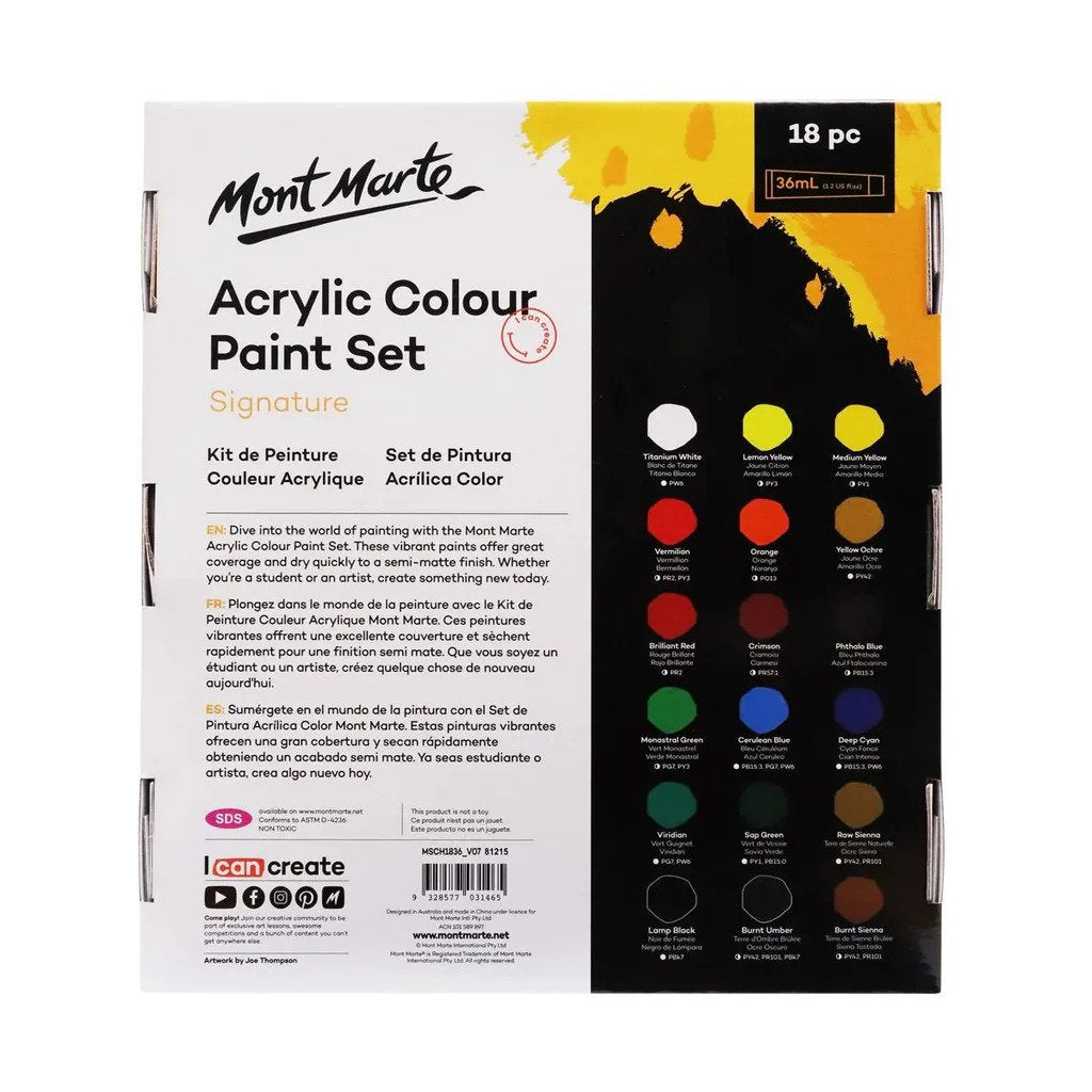 18 PCS Acrylic Color Paint Set