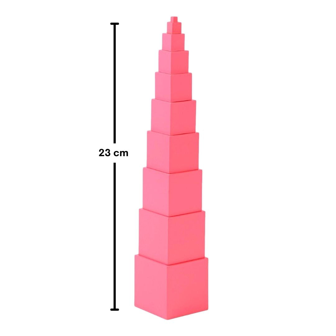 11 PCs Pink Tower Stacking Blocks