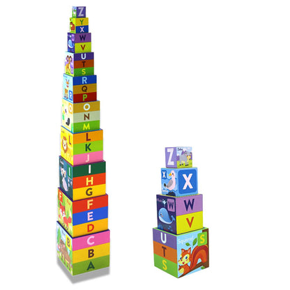 10 PCs Alphabets Nesting & Stacking Blocks