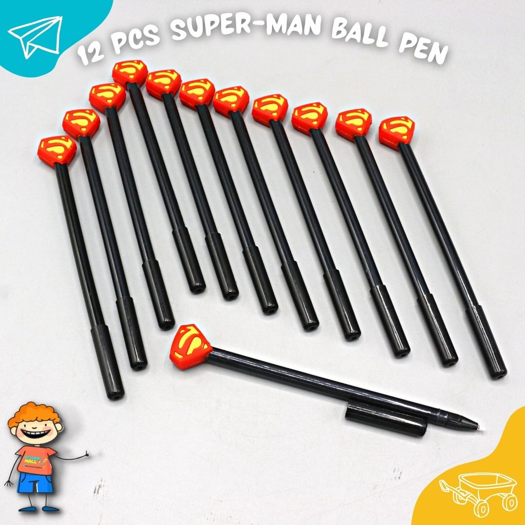 12 pcs super-man ball pen 01