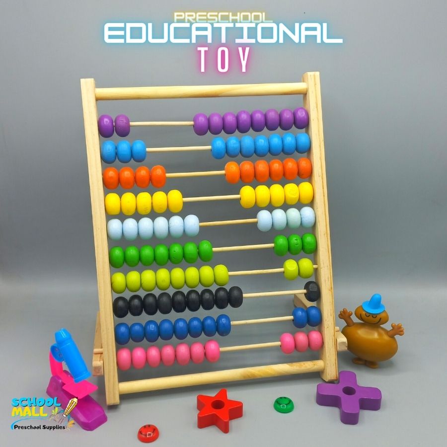abacus ten stalls computing rack, educational toys, preschool, montessori, wooden toys