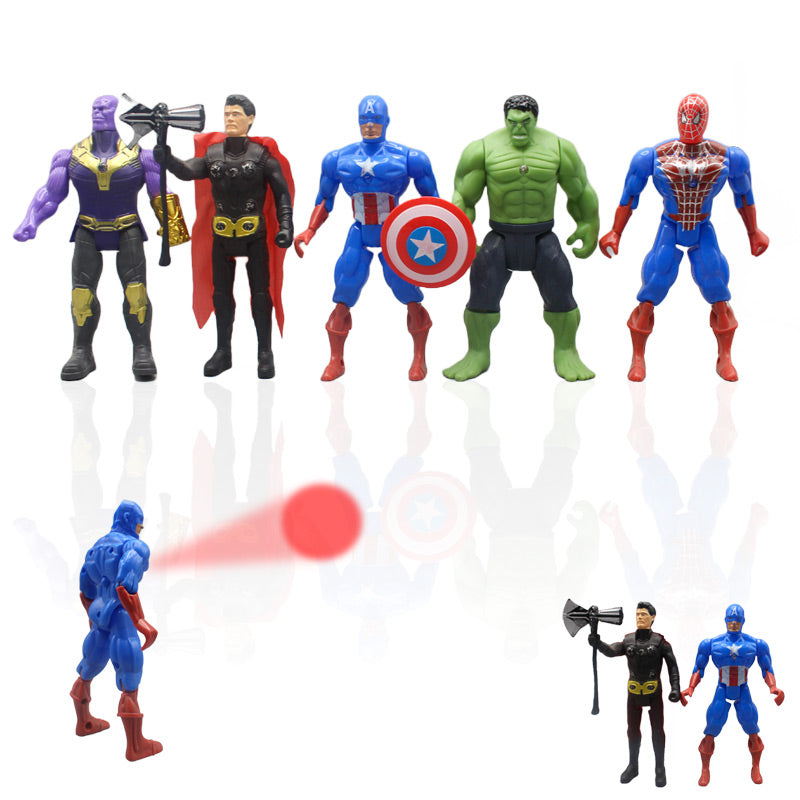 Avengers Action Figures With Light Projection Function