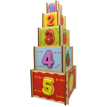 Wooden Nesting Blocks with Numbers