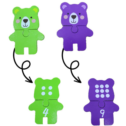 Bear Numbers Matching Puzzle Game