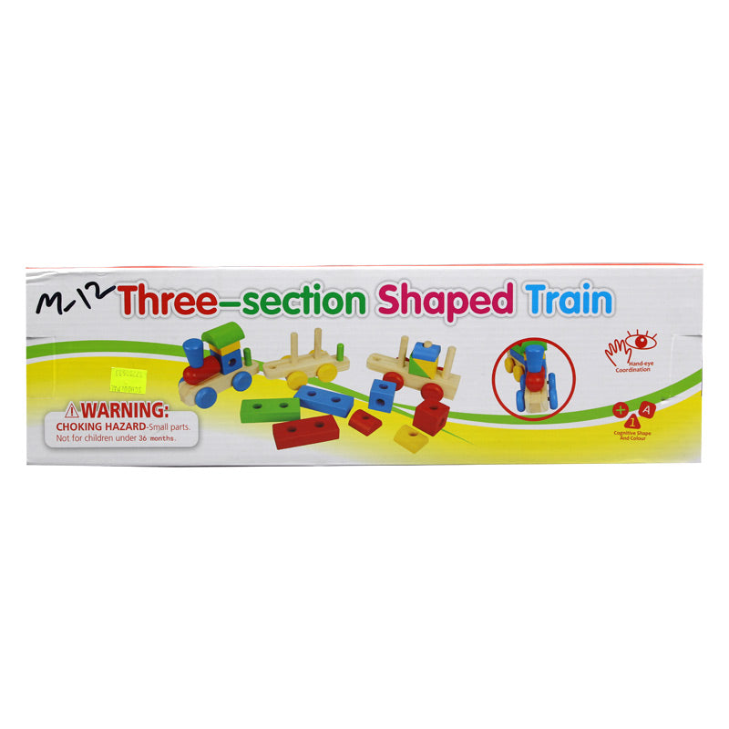 Wooden Three-Section Shaped Train