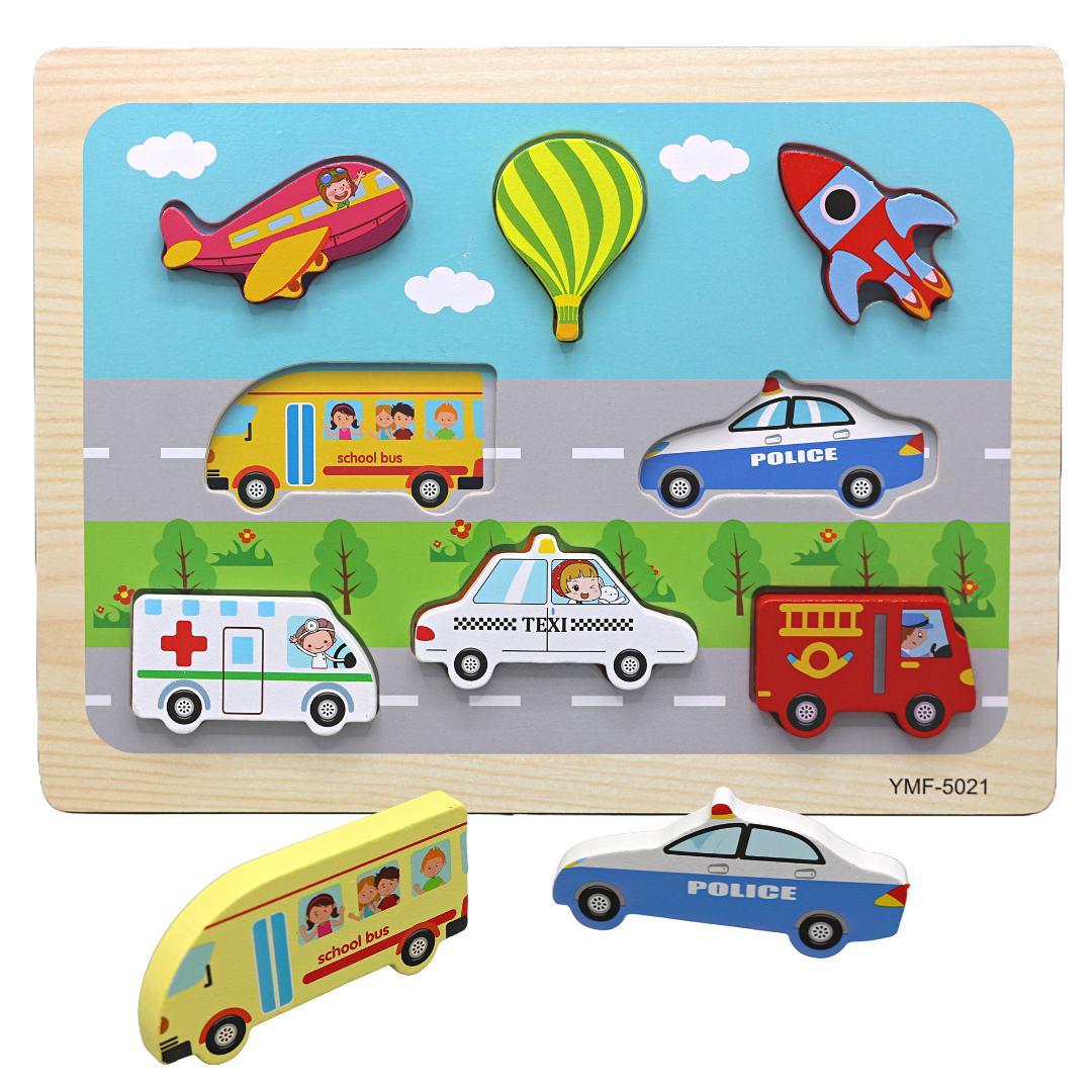 3D Colorful Animals & Vehicles Board