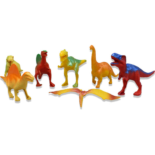 7 PCs Dinosaur Family Plastic Toys