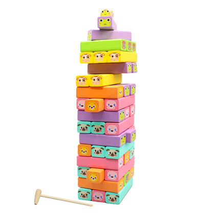 55 PCs Wooden Stacking Blocks