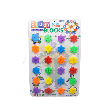 48 PCS Snow Flower Educational Block