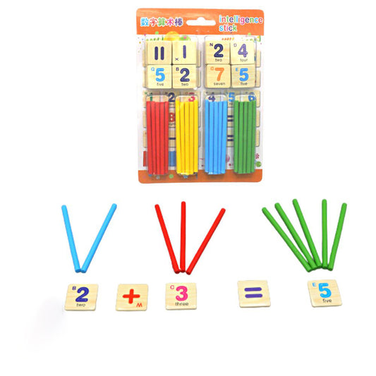 Wooden Mathematical Intelligent Stick & Numbers