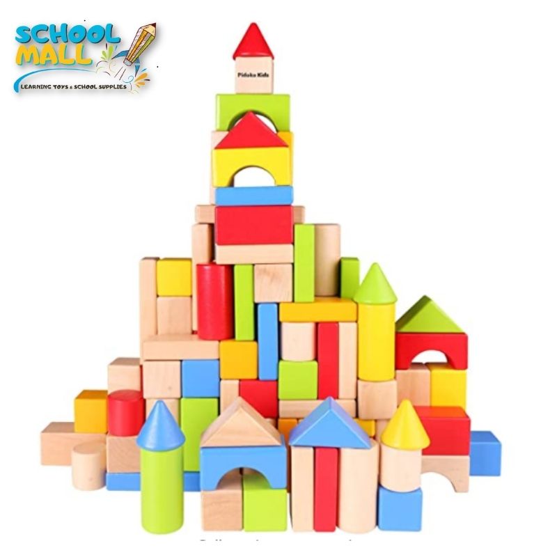 100 pcs wooden blocks