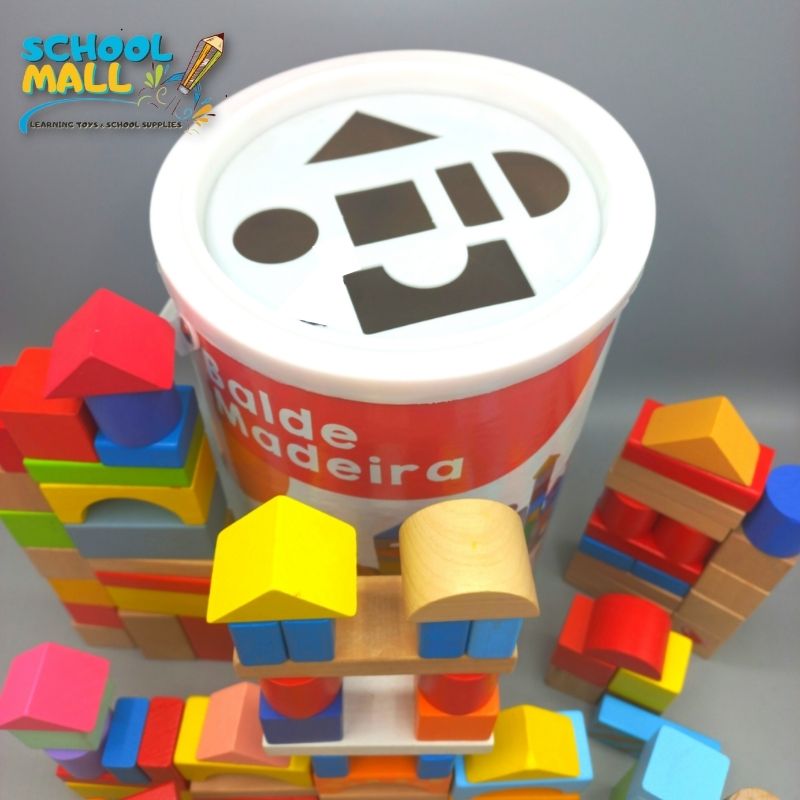 100 pcs wooden blocks