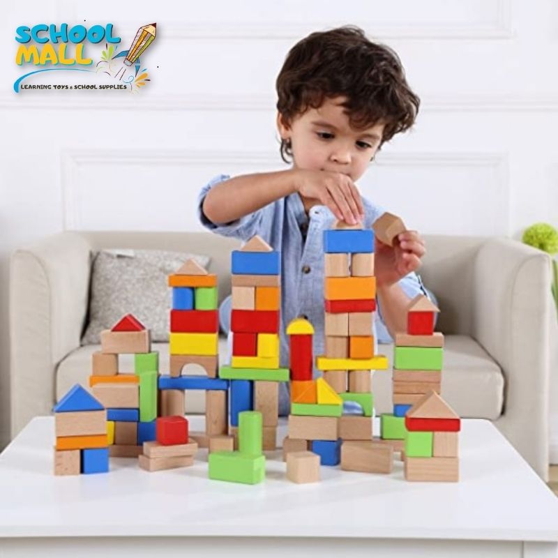 100 pcs wooden blocks