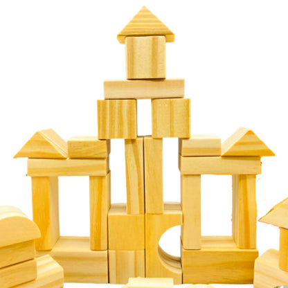 50 PCs Wooden Building Blocks