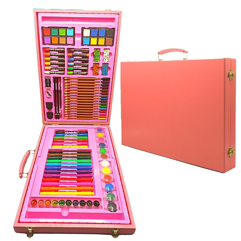 95 PCS Kids Delux Art Case Pink