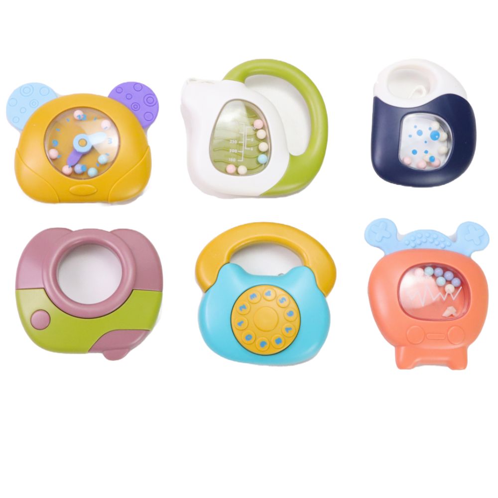 Sweepy Rattle 6 PCs Baby Rattles – Bingo Toys