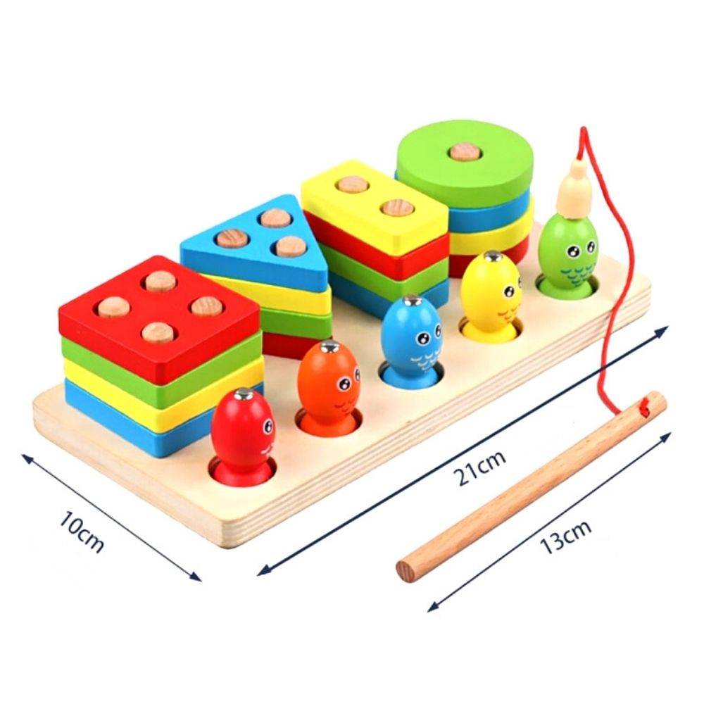 Fishing Four-Post Wooden Toy