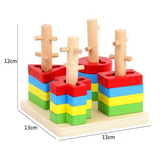 Four Column Wooden Toy A-18