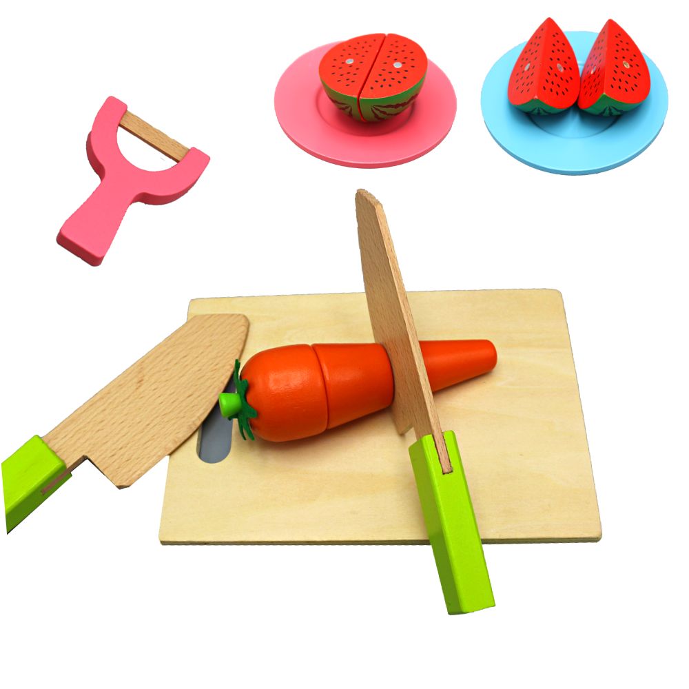 Fruits & Vegetable Wooden Magnetic Cutting Set