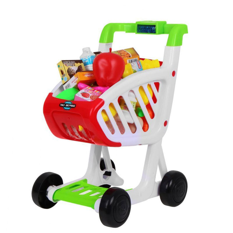 Kids Supermarket Shopping Cart with Lights