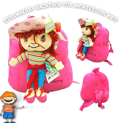 Strawberry Backpack for Montessori kids