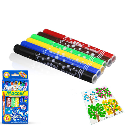 6 PCs Washable Water Color Marker