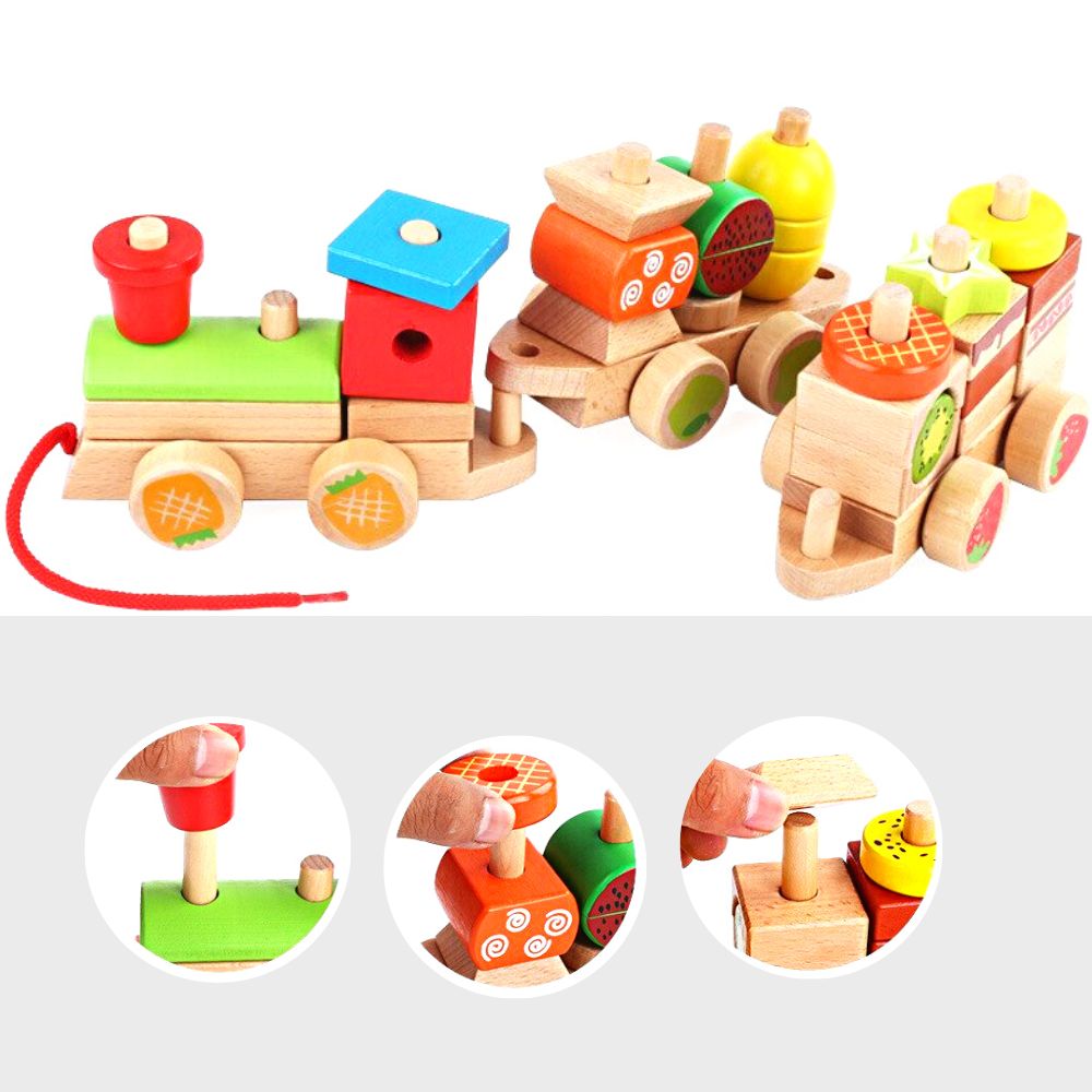 Wooden Block Train (3)