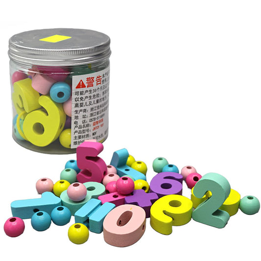 Wooden Numbers Beads Game