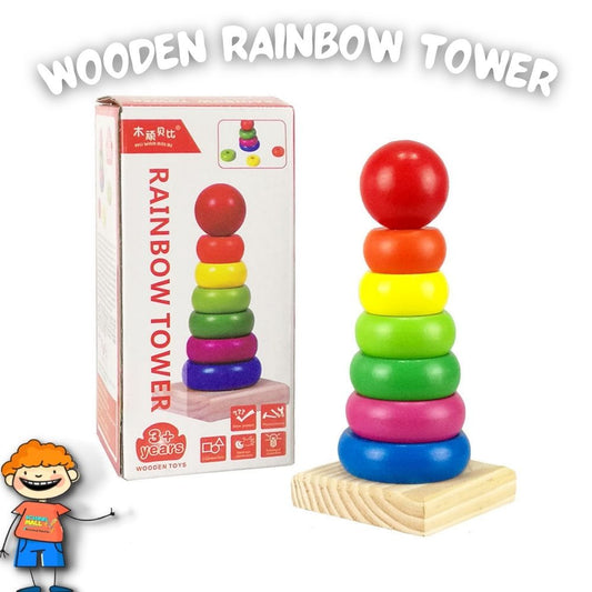 Wooden Rainbow Tower (1)
