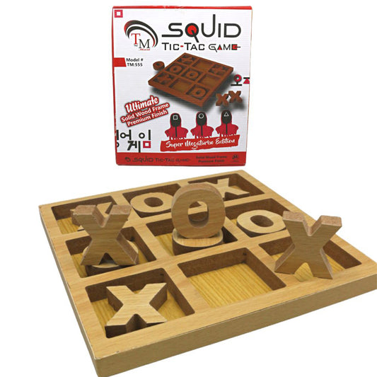 Wooden Squid Tic Tac Game