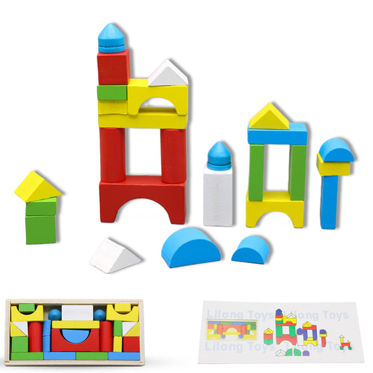 Wooden Montessori Building Blocks