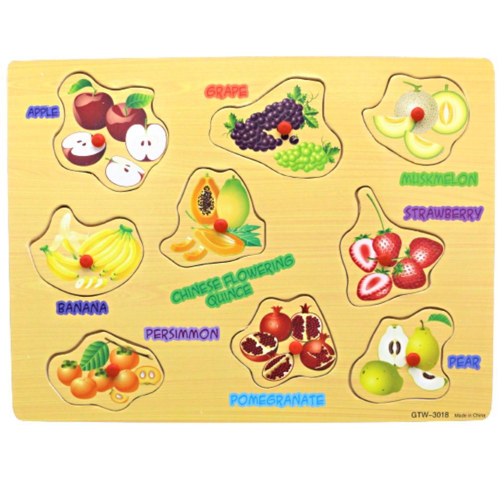 Wooden Peg Puzzle Board(Fruits) GTW-3018