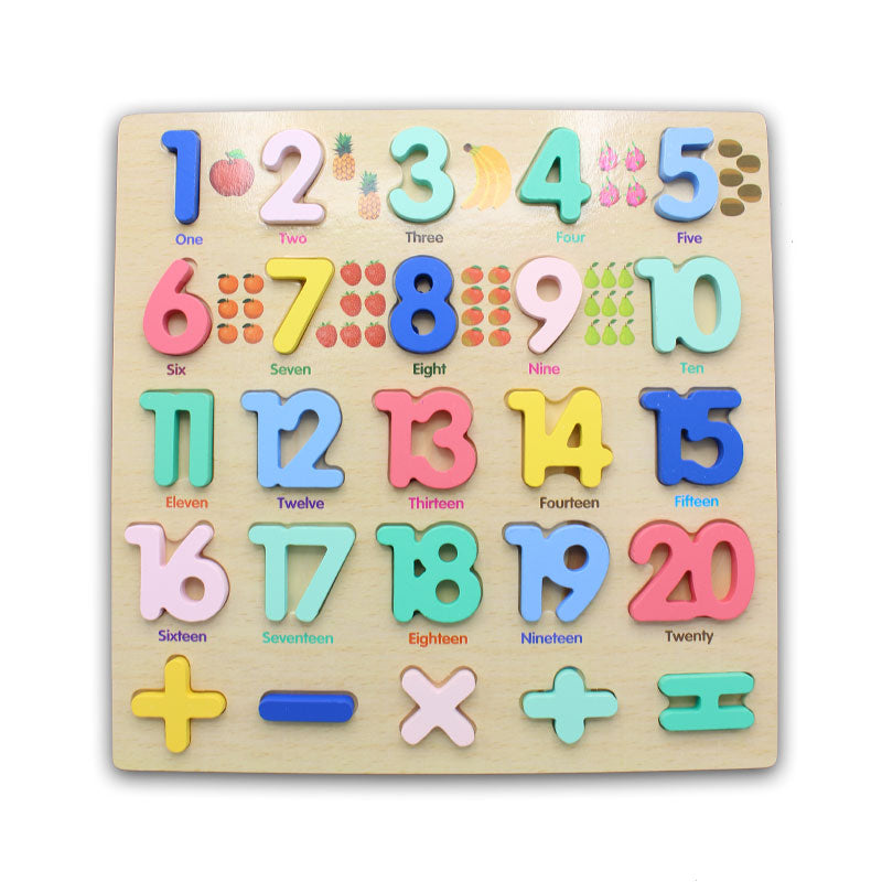 3D Numbers Learning Wooden Board-957-A