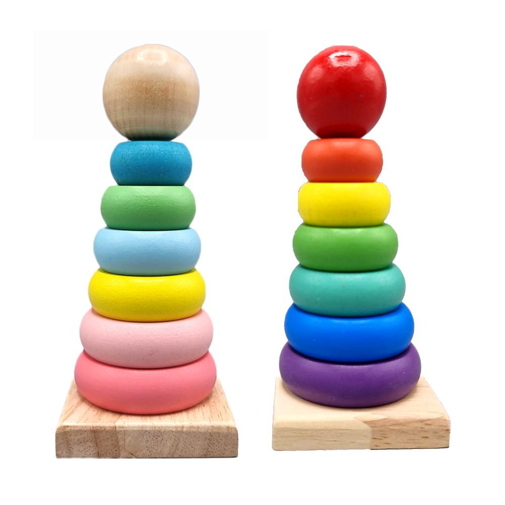 Wooden Rainbow Tower Small