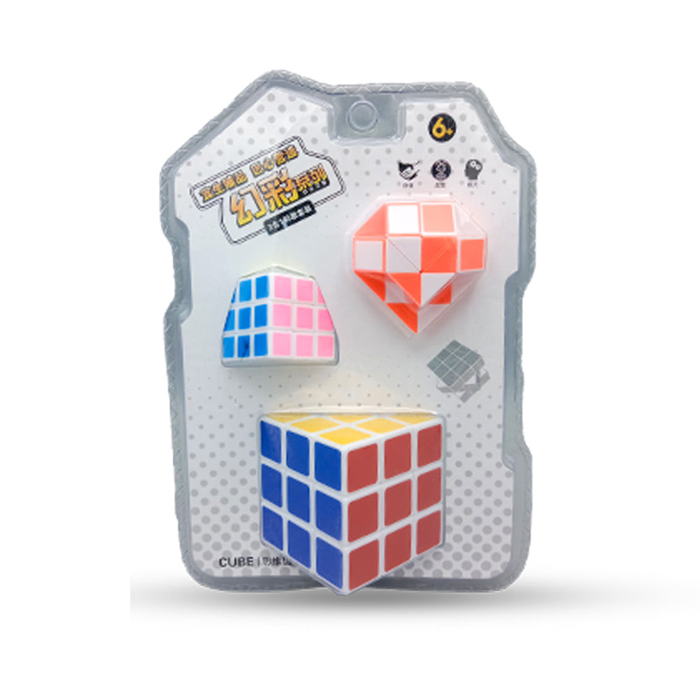 3 PCS MAGIC CUBE BRAIN GAME