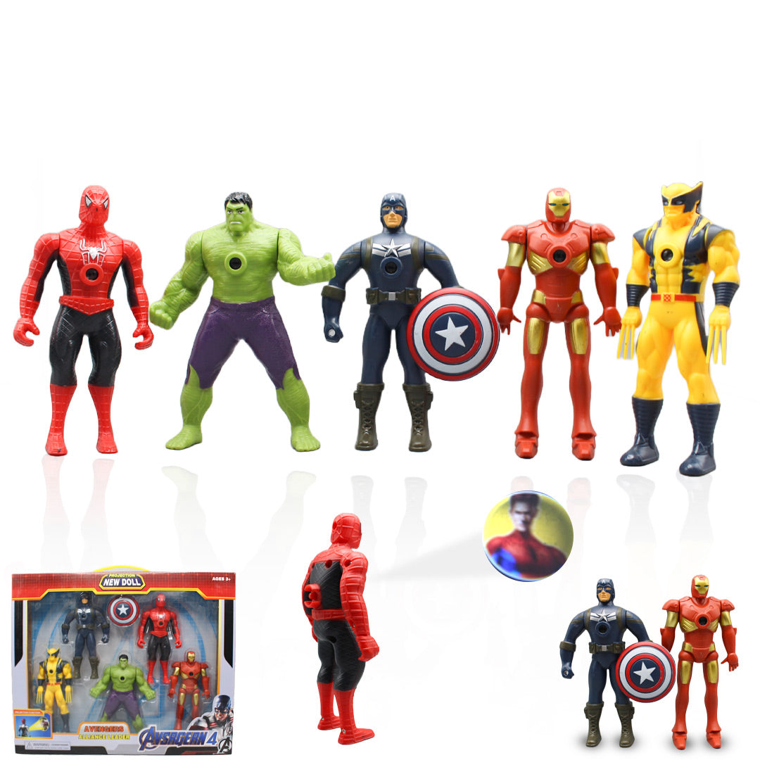 Avengers Action Figures With Projector Function